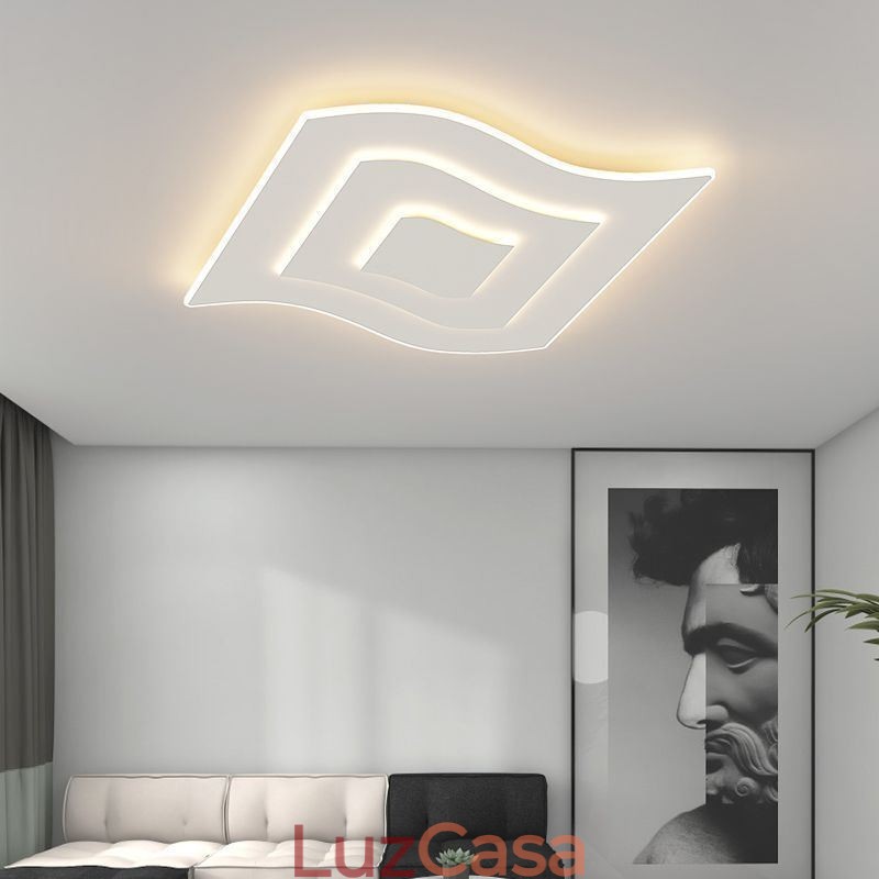 Luminária de teto moderna quadrada acrílica embutida