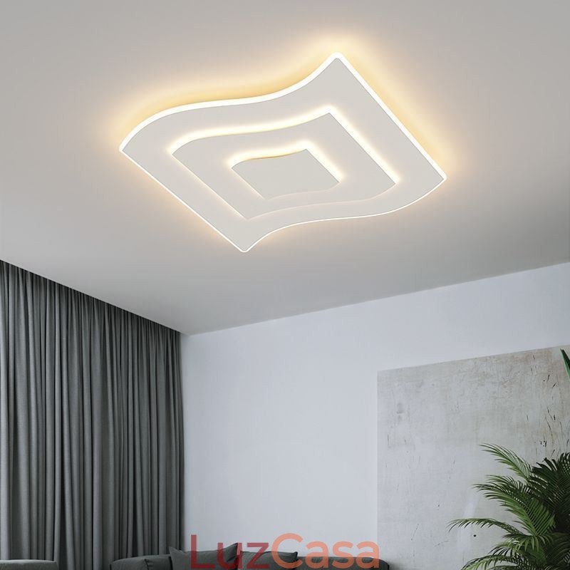 Luminária de teto moderna quadrada acrílica embutida