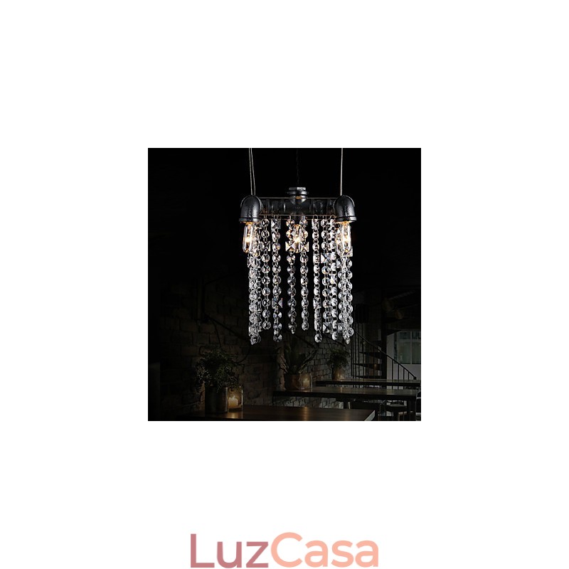 Lustre Mini Estilo Rústico Lodge Retro Metal