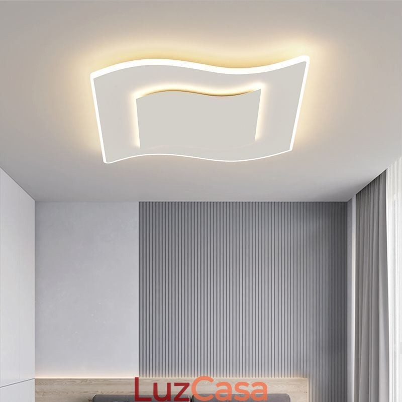 Luminária de teto moderna quadrada de acrílico