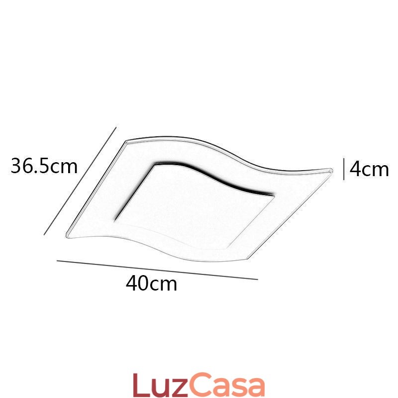 Luminária de teto moderna quadrada de acrílico