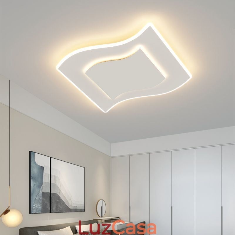 Luminária de teto moderna quadrada de acrílico