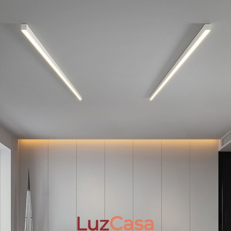 Luminária de teto moderna com tira longa, luminária de teto montada na superfície