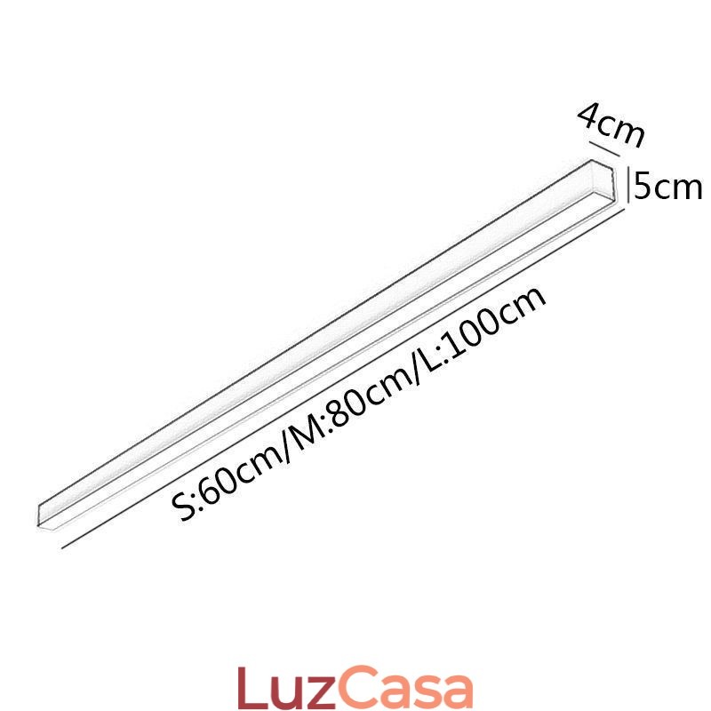 Luminária de teto moderna com tira longa, luminária de teto montada na superfície