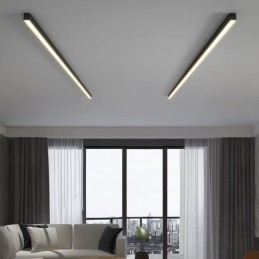 Luminária de teto moderna com tira longa, luminária de teto montada na superfície