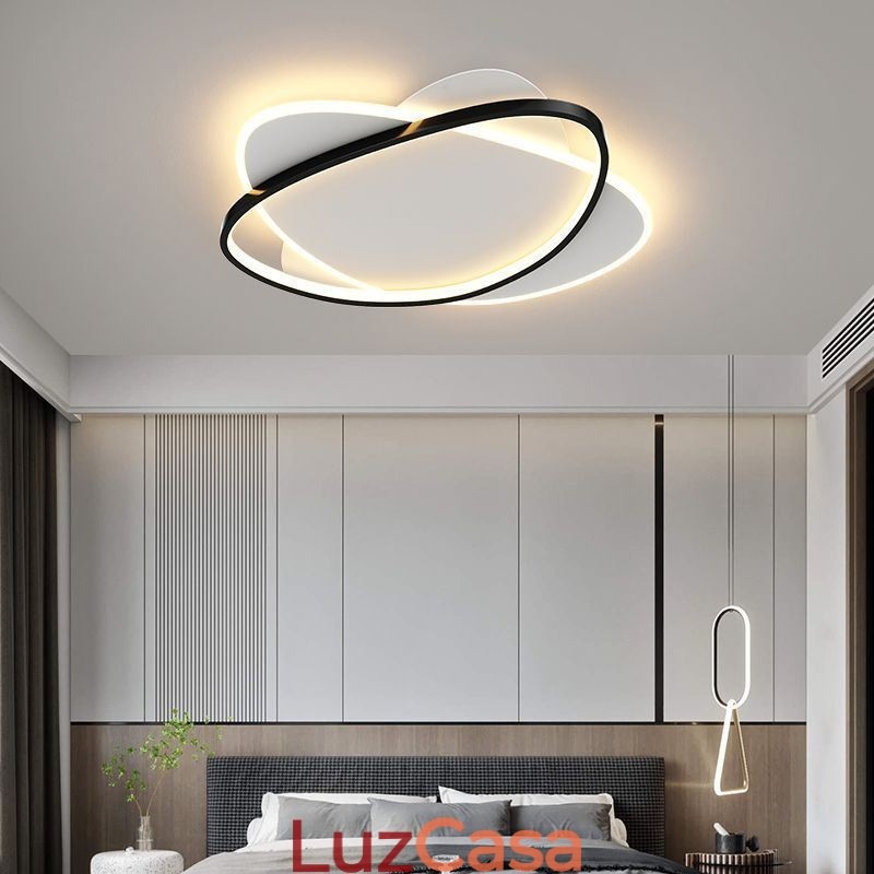 Luminária de teto oval moderna