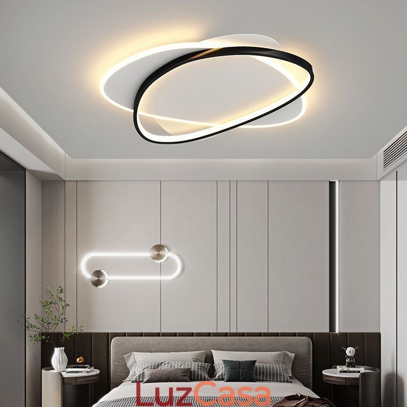 Luminária de teto oval moderna