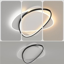 Luminária de teto oval moderna