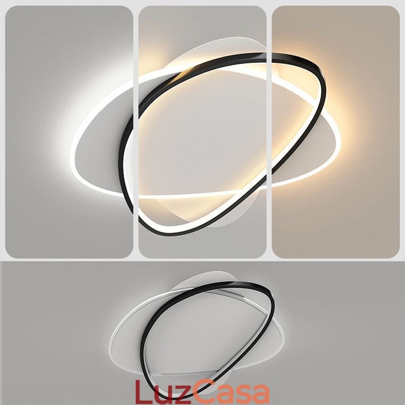 Luminária de teto oval moderna