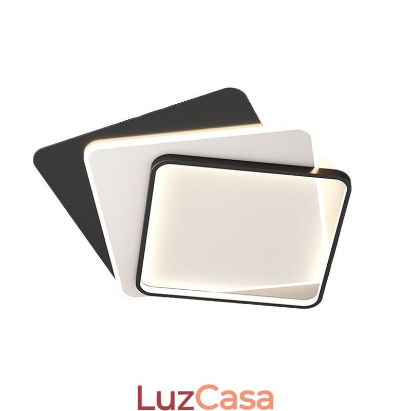 Luminária de teto criativa quadrada