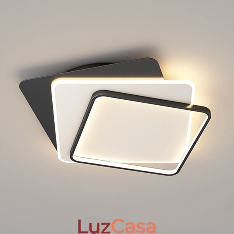 Luminária de teto criativa quadrada