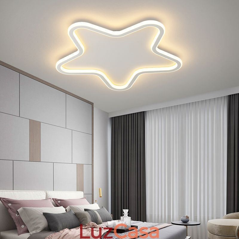 Luminária de teto moderna em formato de estrela