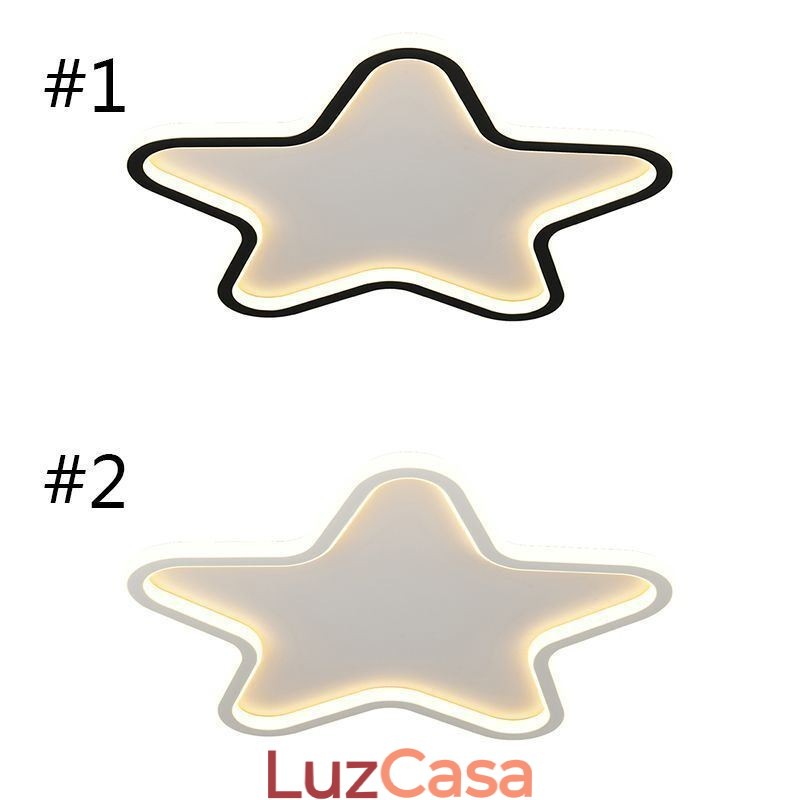 Luminária de teto moderna em formato de estrela