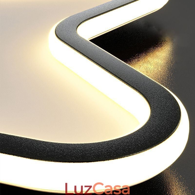 Luminária de teto moderna em formato de estrela