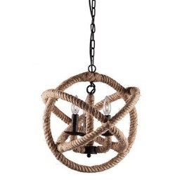 Lustre de metal estilo country mini com pintura