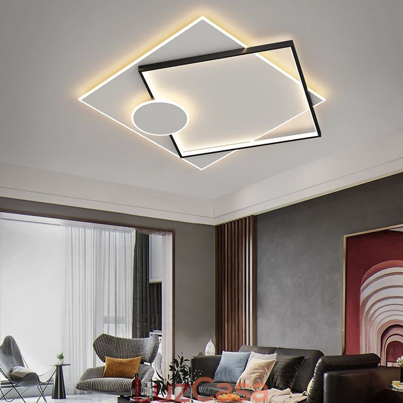 Luminária de teto moderna quadrada geométrica acrílica