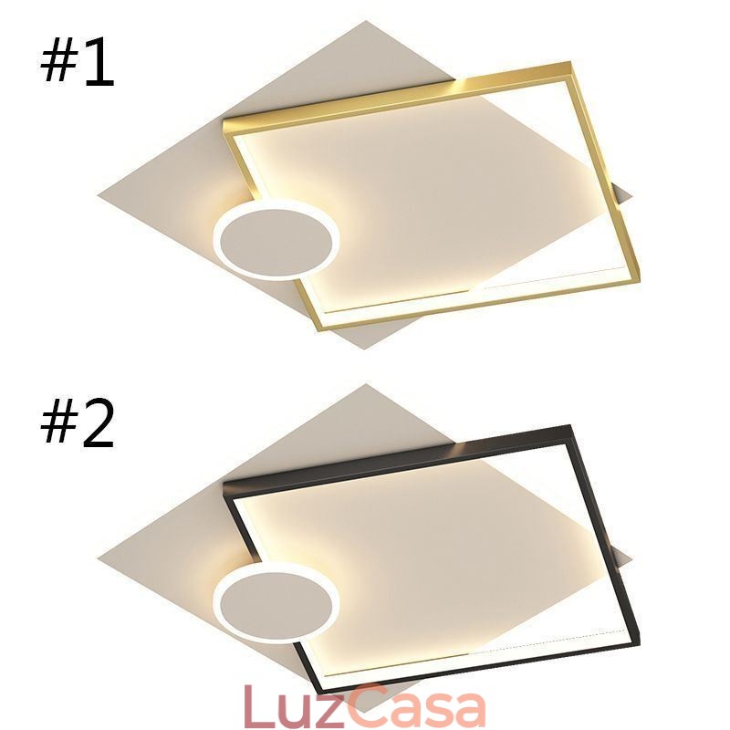 Luminária de teto moderna quadrada geométrica acrílica