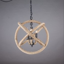 Lustre de metal estilo country mini com pintura