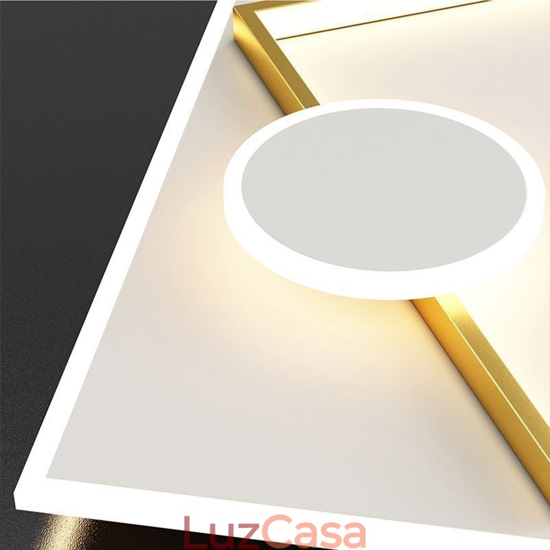 Luminária de teto moderna quadrada geométrica acrílica