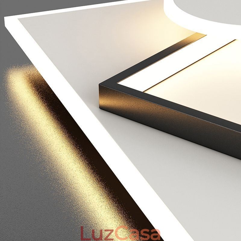 Luminária de teto moderna quadrada geométrica acrílica
