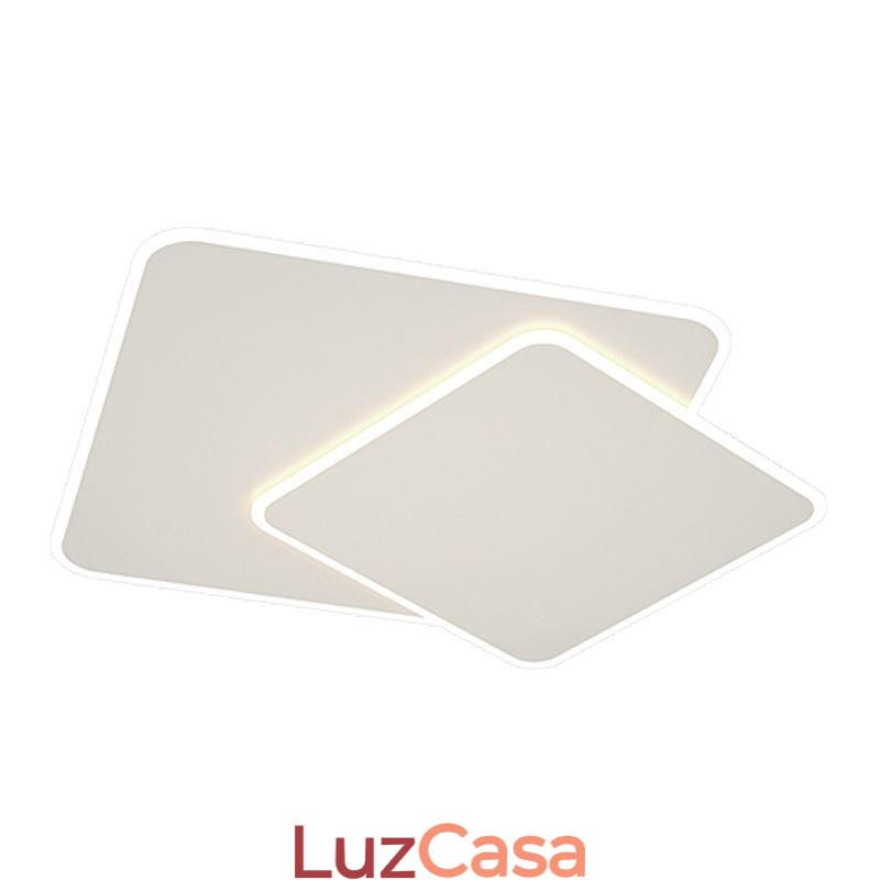 Luminária de teto quadrada geométrica moderna embutida