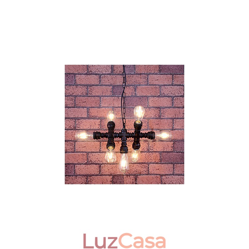 Lustre de metal com pintura vintage
