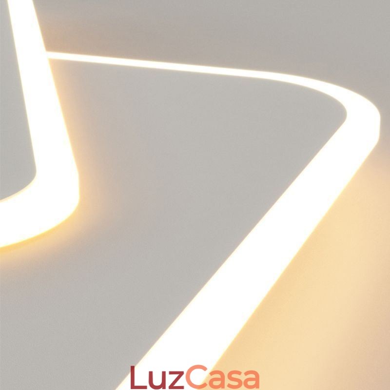 Luminária de teto quadrada geométrica moderna embutida