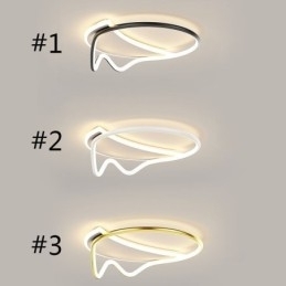 Luminária de teto moderna para decoração de casa em anel