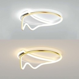 Luminária de teto moderna para decoração de casa em anel