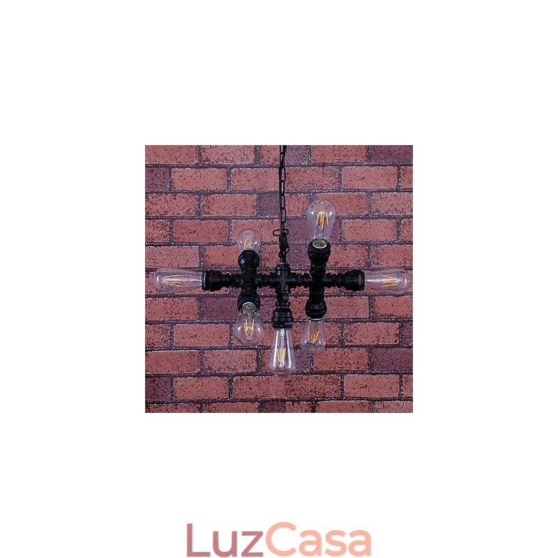Lustre de metal com pintura vintage