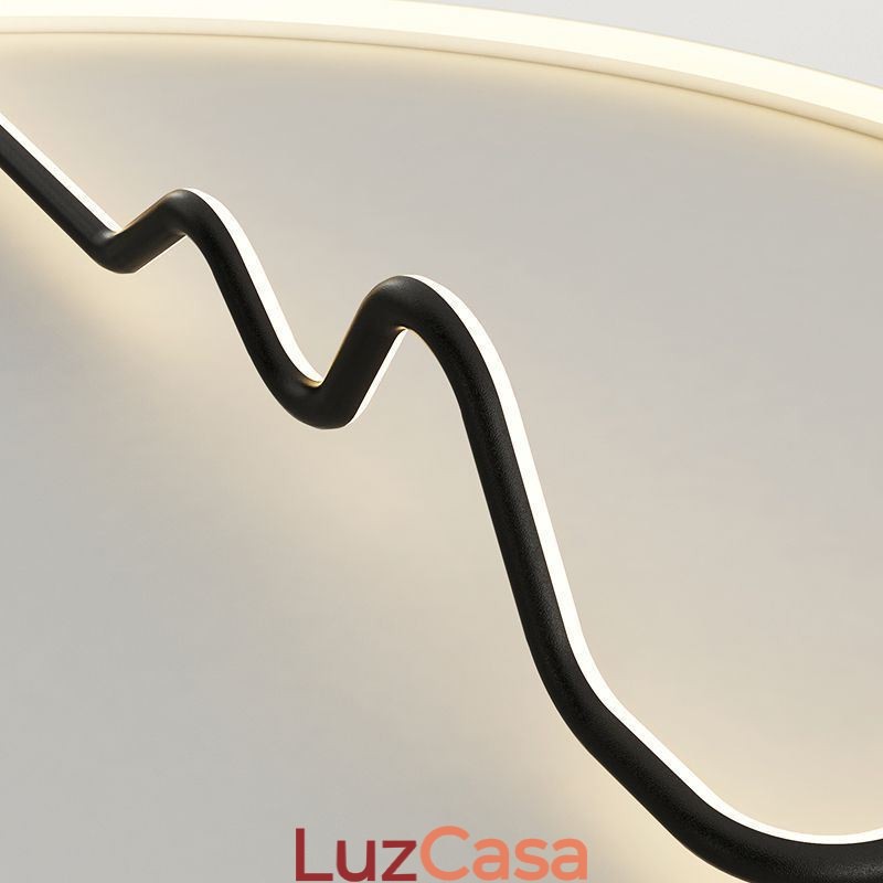 Luminária de teto moderna para decoração de casa em anel