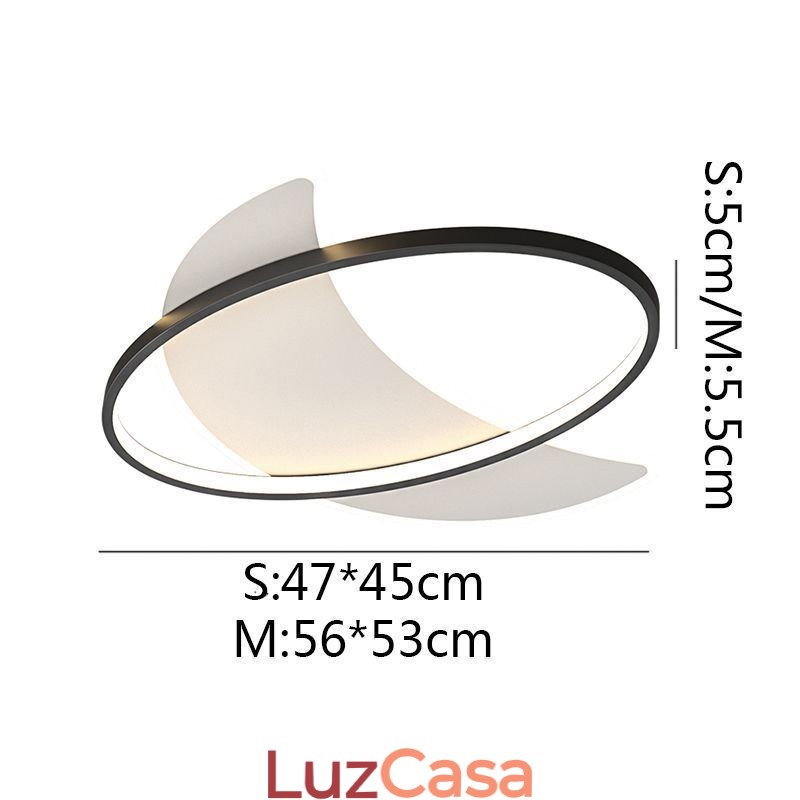 Decoração de teto moderno com luz de lua Lâmpada de teto