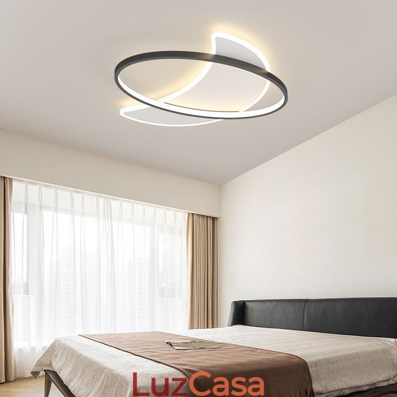 Decoração de teto moderno com luz de lua Lâmpada de teto