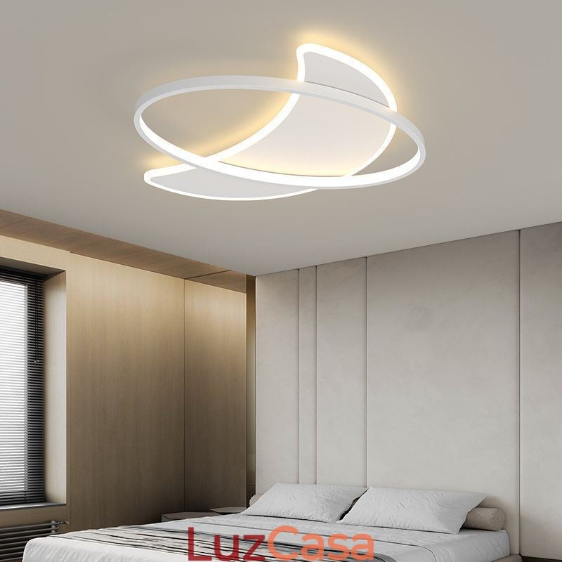 Decoração de teto moderno com luz de lua Lâmpada de teto