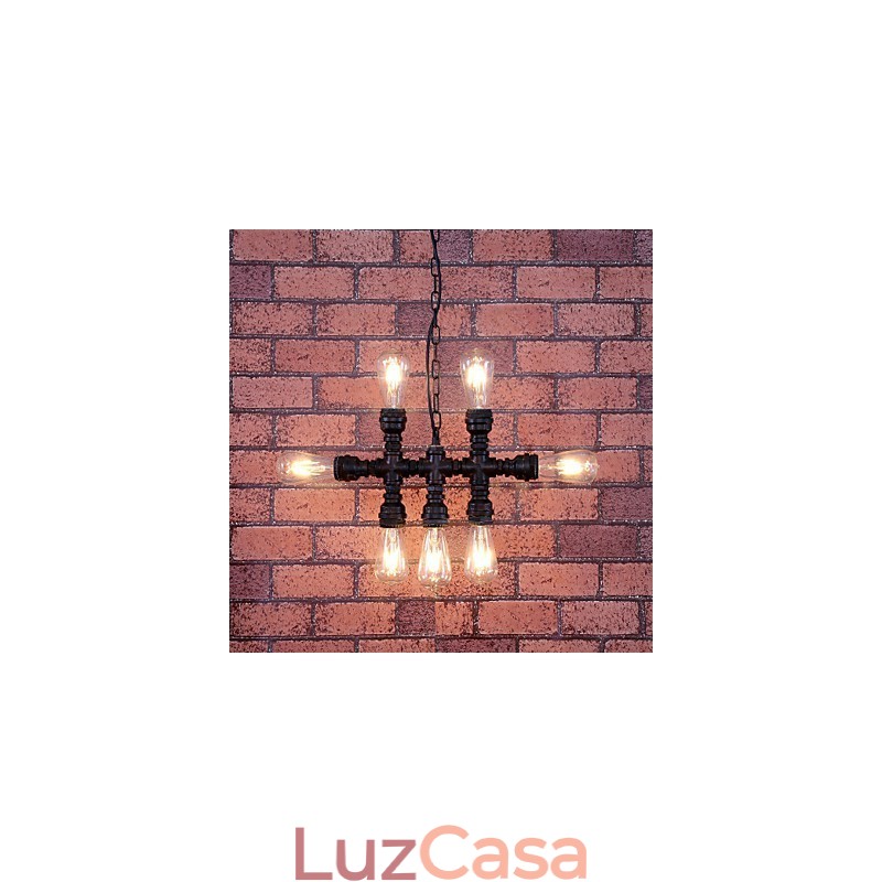 Lustre de metal com pintura vintage