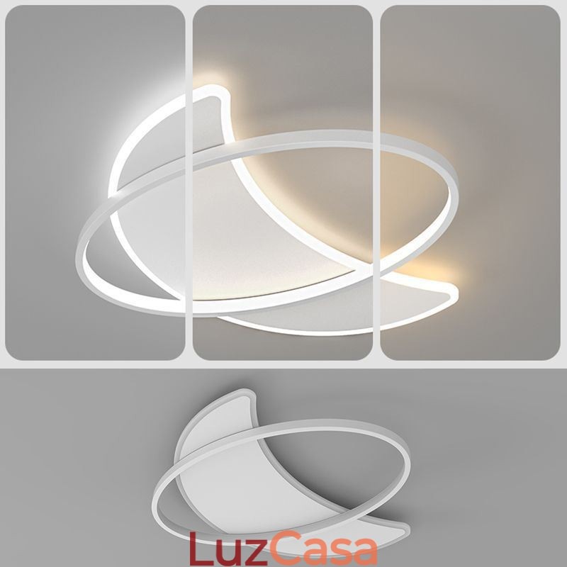 Decoração de teto moderno com luz de lua Lâmpada de teto
