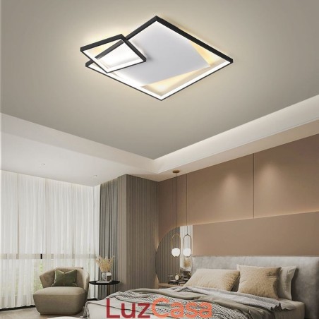 Luminária de teto moderna quadrada, luminárias inteligentes para ambientes internos Luminária de teto moderna quadrada, luminárias inteligentes para ambientes internos