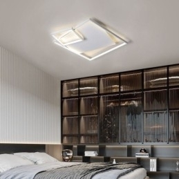 Luminária de teto moderna quadrada, luminárias inteligentes para ambientes internos