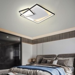 Luminária de teto moderna quadrada, luminárias inteligentes para ambientes internos