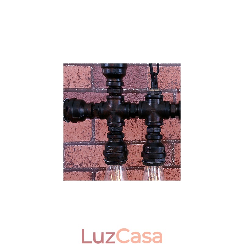 Lustre de metal com pintura vintage
