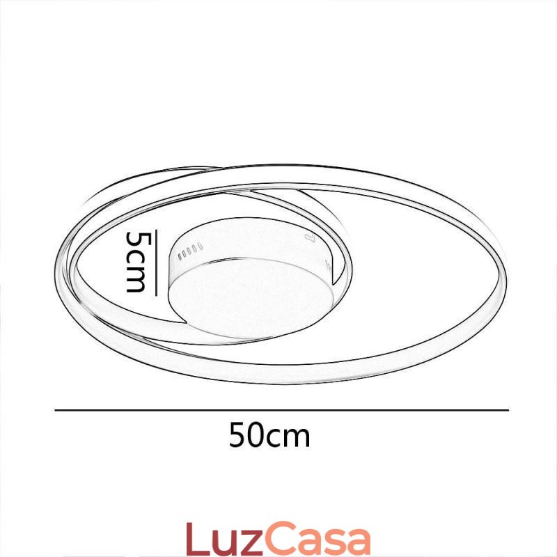 Luzes de teto modernas Lâmpadas redondas duplas