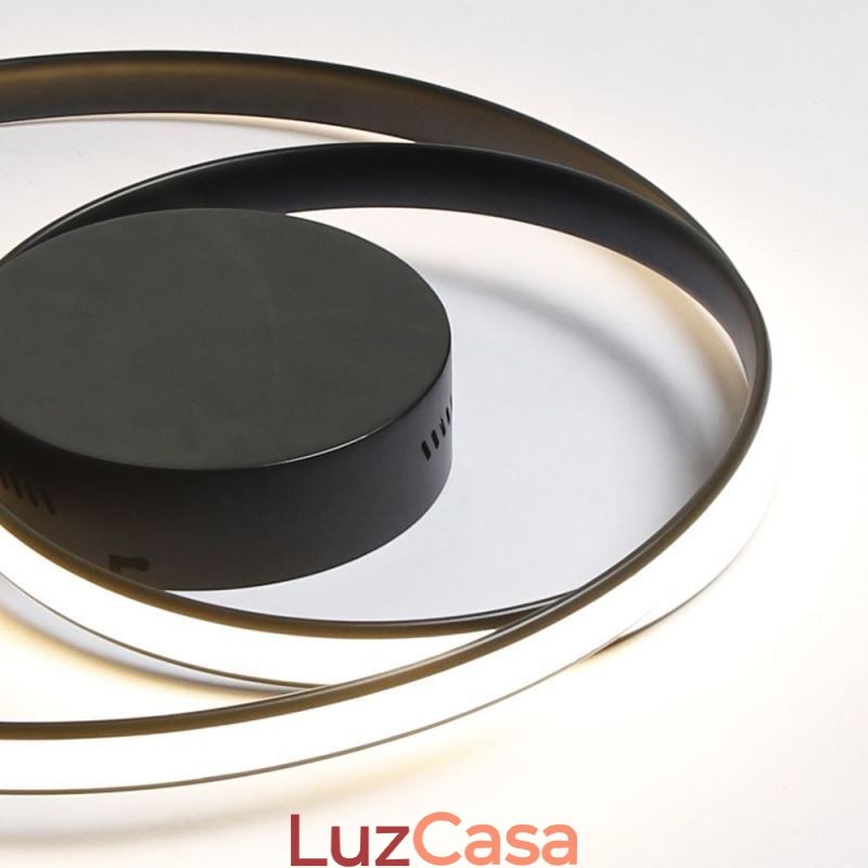 Luzes de teto modernas Lâmpadas redondas duplas