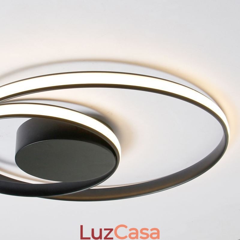 Luzes de teto modernas Lâmpadas redondas duplas
