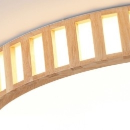 Luminária japonesa de teto de madeira