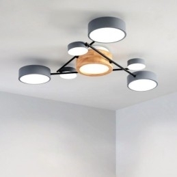 Luminária de teto acrílica com formato molecular moderno