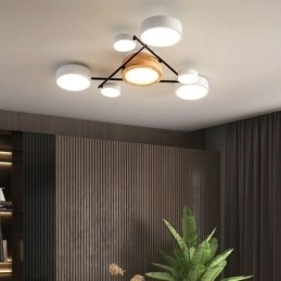 Luminária de teto acrílica com formato molecular moderno