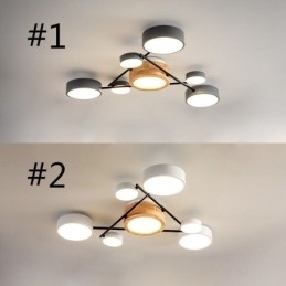 Luminária de teto acrílica com formato molecular moderno