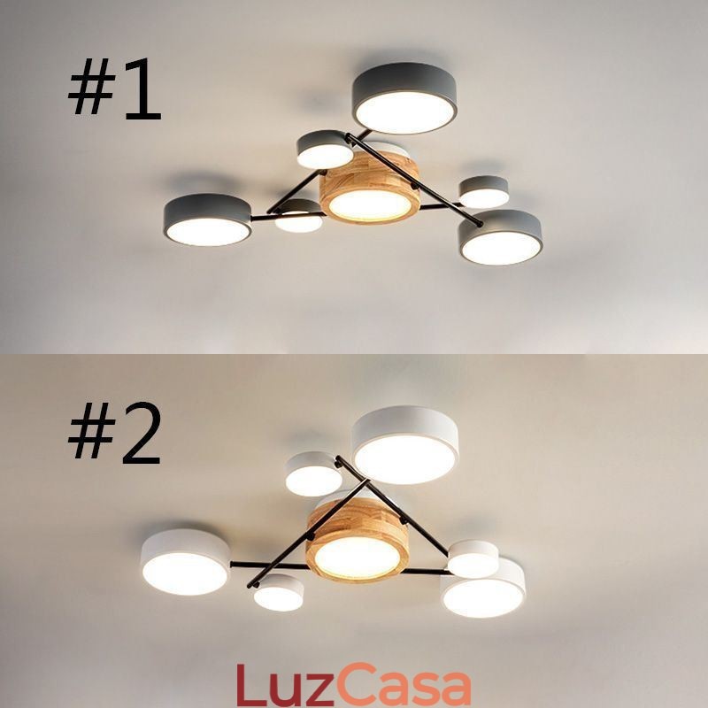 Luminária de teto acrílica com formato molecular moderno