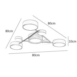 Luminária de teto acrílica com formato molecular moderno