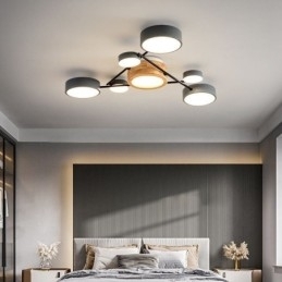 Luminária de teto acrílica com formato molecular moderno